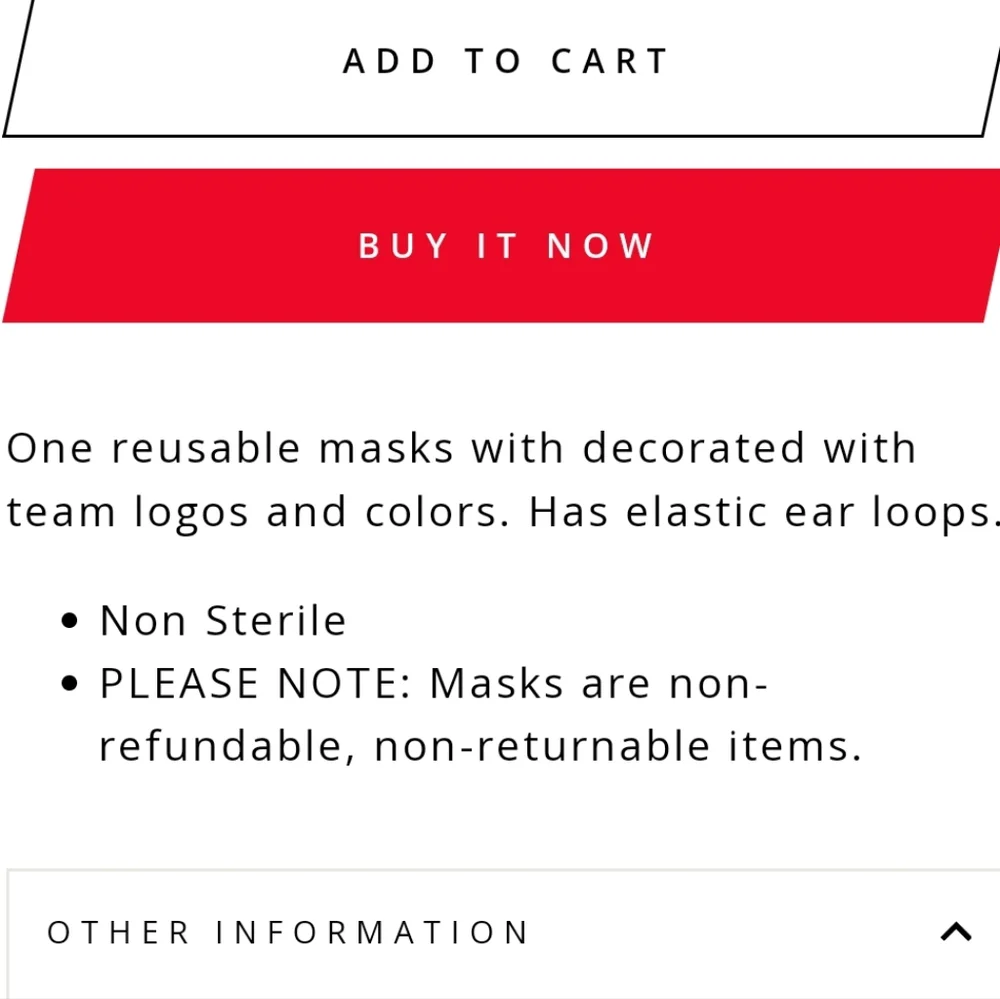 NWT Unisex University Of Georgia Bulldogs Logobrands Reusable Face Mask